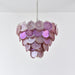 Pink Glass Disc Chandelier Vakkerlight