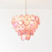 Pink Glass Disc Chandelier Vakkerlight