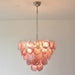 Pink Glass Disc Chandelier Vakkerlight