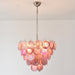 Pink Glass Disc Chandelier Vakkerlight