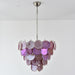 Pink Glass Disc Chandelier Vakkerlight