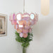 Pink Glass Disc Chandelier Vakkerlight