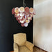 Pink Glass Disc Chandelier Vakkerlight
