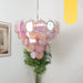 Pink Glass Disc Chandelier Vakkerlight