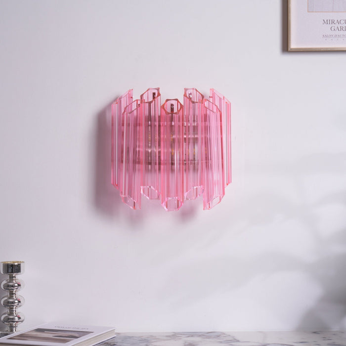 Pink Palermo Glass Wall Lamp Vakkerlight
