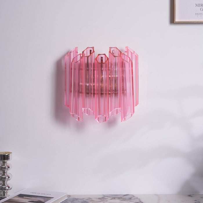 Pink Palermo Glass Wall Lamp Vakkerlight