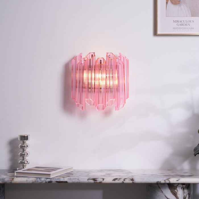 Pink Palermo Glass Wall Lamp Vakkerlight