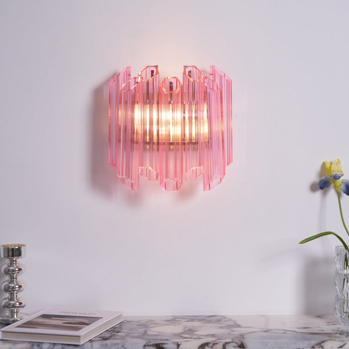Pink Palermo Glass Wall Lamp Vakkerlight