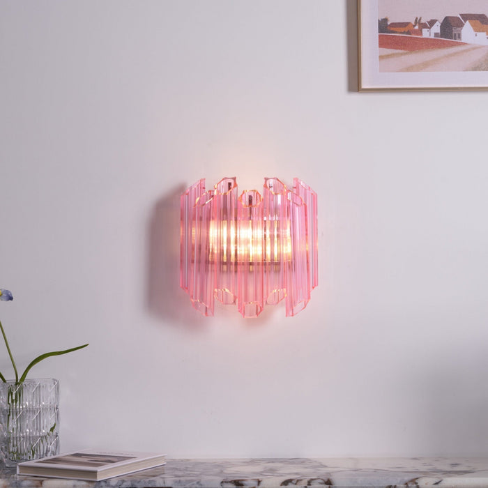 Pink Palermo Glass Wall Lamp Vakkerlight