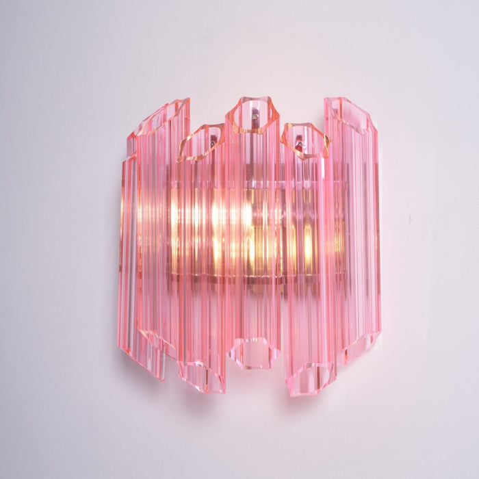 Pink Palermo Glass Wall Lamp Vakkerlight