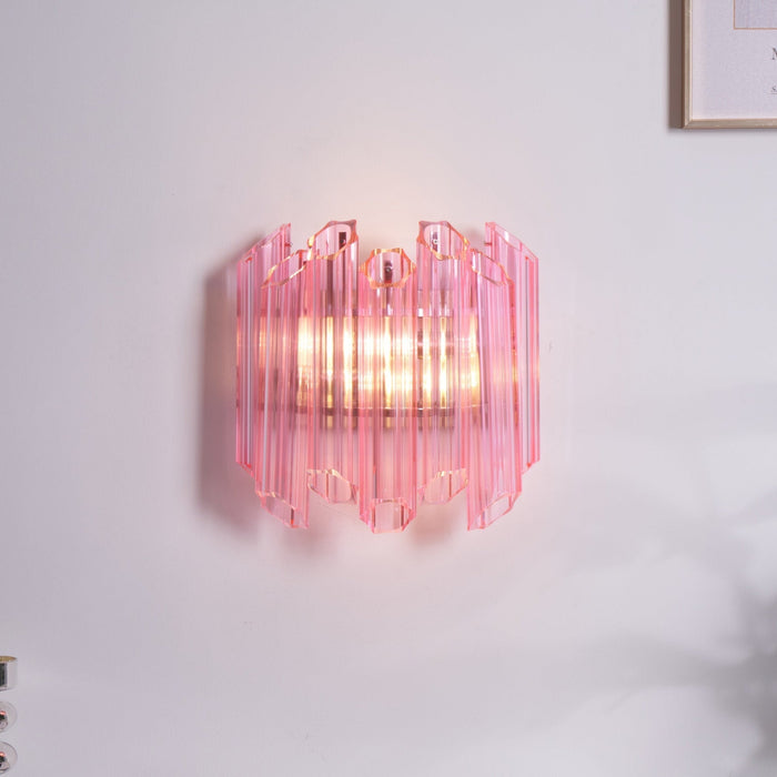 Pink Palermo Glass Wall Lamp Vakkerlight