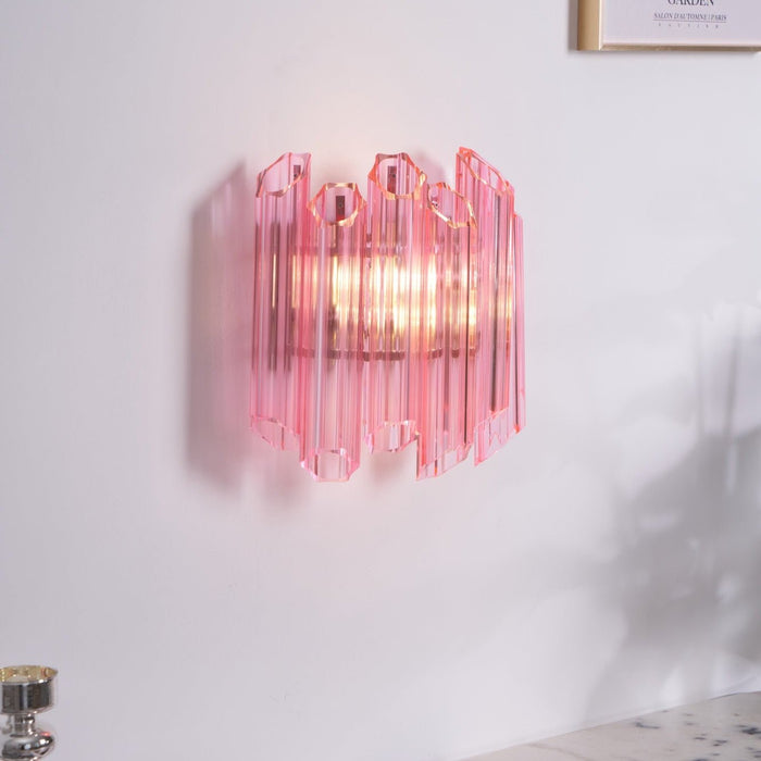 Pink Palermo Glass Wall Lamp Vakkerlight