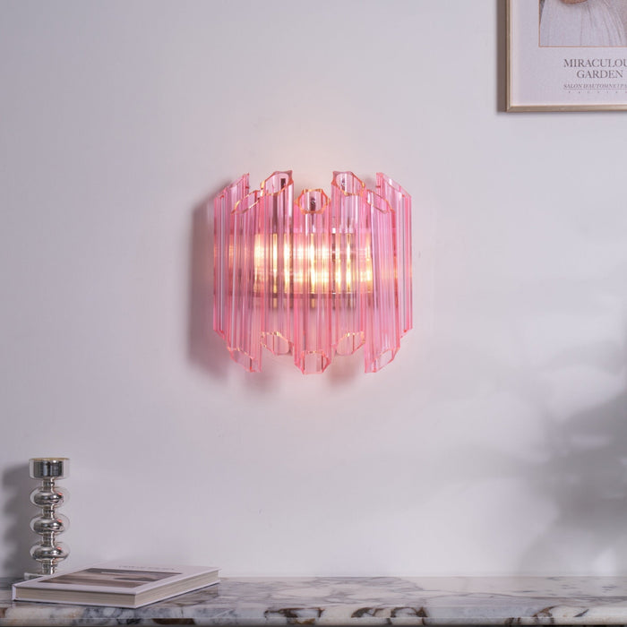 Pink Palermo Glass Wall Lamp Vakkerlight
