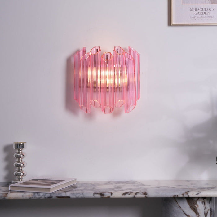 Pink Palermo Glass Wall Lamp Vakkerlight