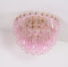 Poliedri Glass Pink Ceiling Light Vakkerlight