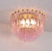 Poliedri Glass Pink Ceiling Light Vakkerlight