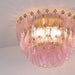 Poliedri Glass Pink Ceiling Light Vakkerlight