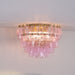 Poliedri Glass Pink Ceiling Light Vakkerlight