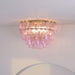 Poliedri Glass Pink Ceiling Light Vakkerlight