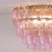 Poliedri Glass Pink Ceiling Light Vakkerlight