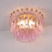 Poliedri Glass Pink Ceiling Light Vakkerlight
