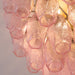 Poliedri Glass Pink Ceiling Light Vakkerlight