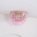 Poliedri Glass Pink Ceiling Light Vakkerlight