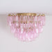 Poliedri Glass Pink Ceiling Light Vakkerlight