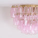 Poliedri Glass Pink Ceiling Light Vakkerlight