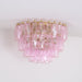 Poliedri Glass Pink Ceiling Light Vakkerlight