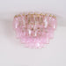 Poliedri Glass Pink Ceiling Light Vakkerlight