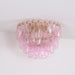 Poliedri Glass Pink Ceiling Light Vakkerlight