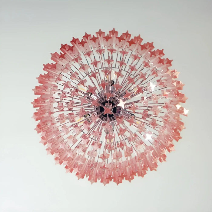 Prism Pink Glass Chandelier Vakkerlight