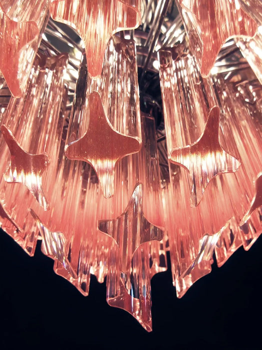 Prism Pink Glass Chandelier Vakkerlight