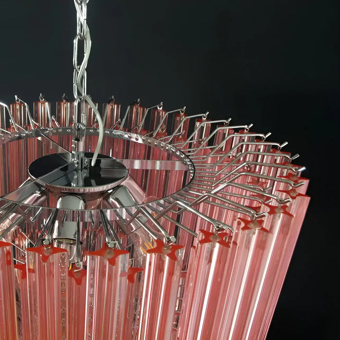 Prism Pink Glass Chandelier Vakkerlight