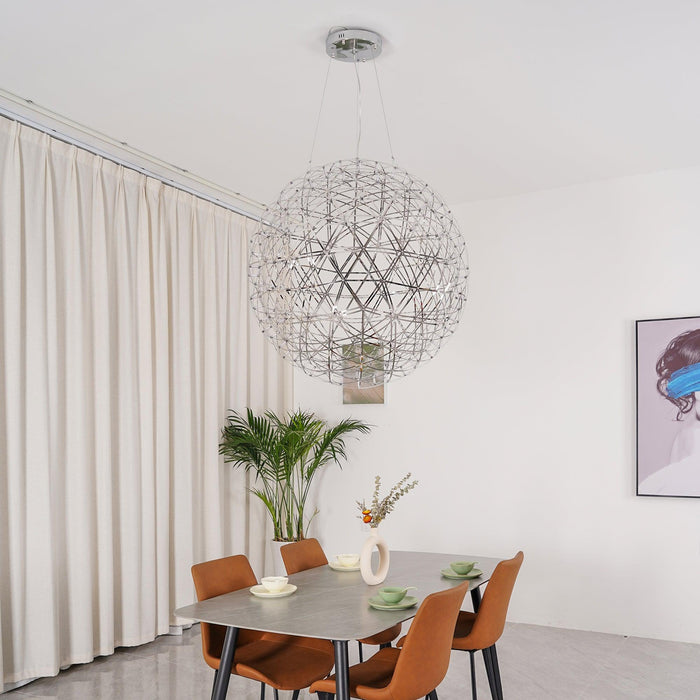 Silver Spark Ball Pendant Light Vakkerlight