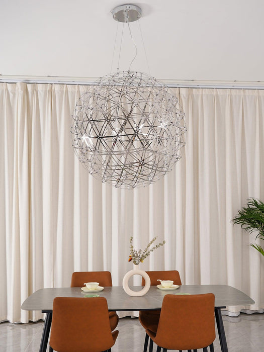 Silver Spark Ball Pendant Light Vakkerlight