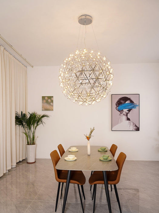 Silver Spark Ball Pendant Light Vakkerlight