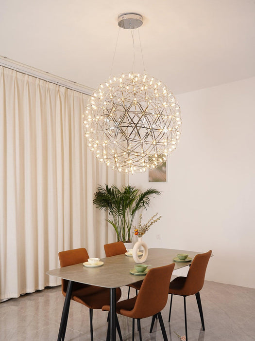 Silver Spark Ball Pendant Light Vakkerlight