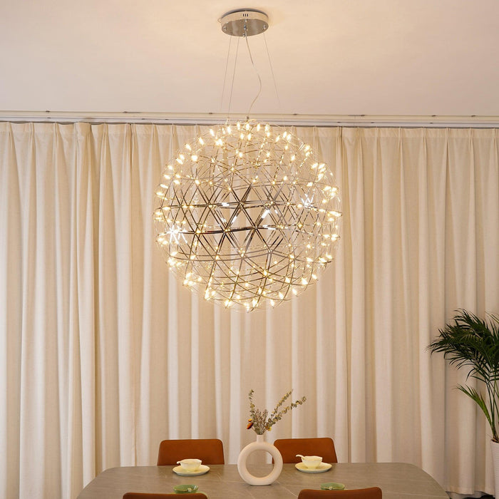 Silver Spark Ball Pendant Light Vakkerlight