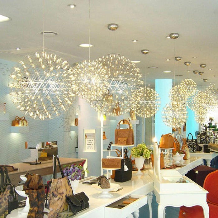 Silver Spark Ball Pendant Light Vakkerlight