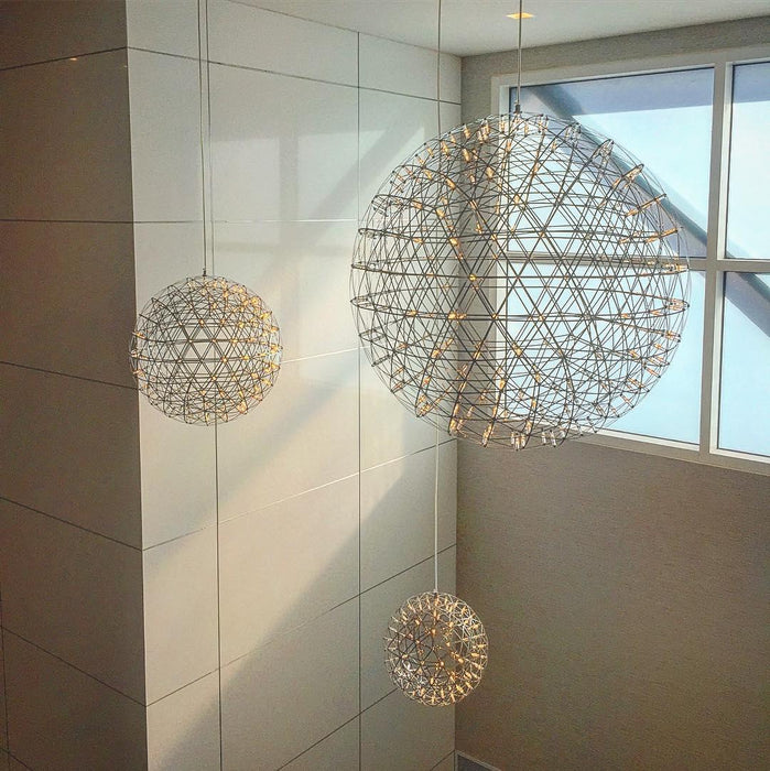 Silver Spark Ball Pendant Light Vakkerlight