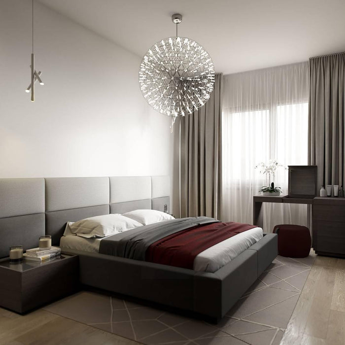 Silver Spark Ball Pendant Light Vakkerlight