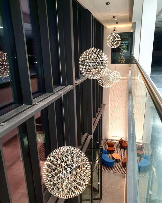 Silver Spark Ball Pendant Light Vakkerlight