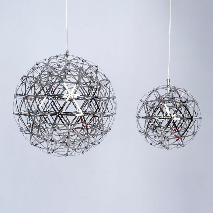 Silver Spark Ball Pendant Light Vakkerlight
