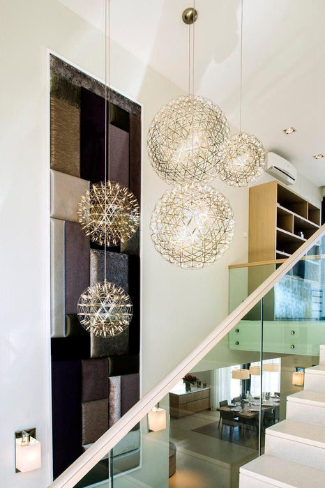 Silver Spark Ball Pendant Light Vakkerlight