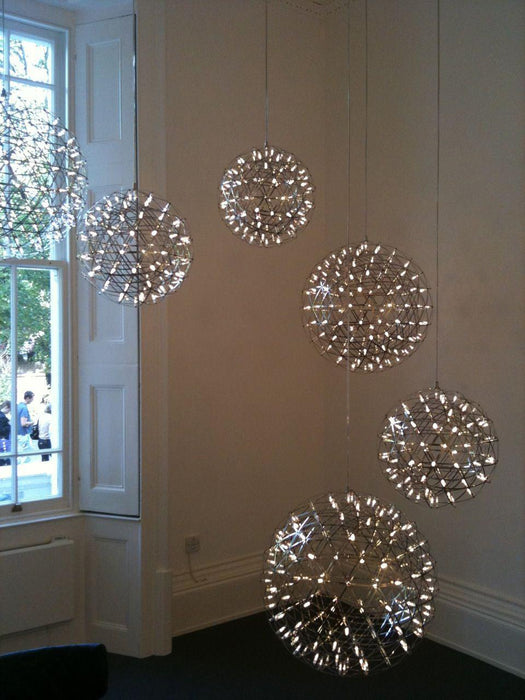 Silver Spark Ball Pendant Light Vakkerlight