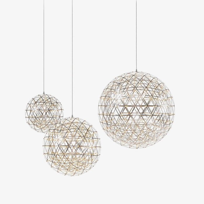 Silver Spark Ball Pendant Light Vakkerlight