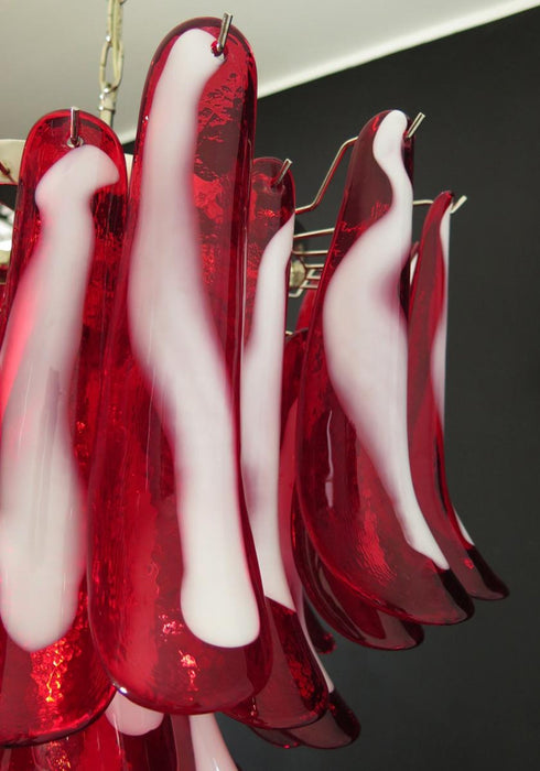 Red Glass Petals Chandelier Vakkerlight