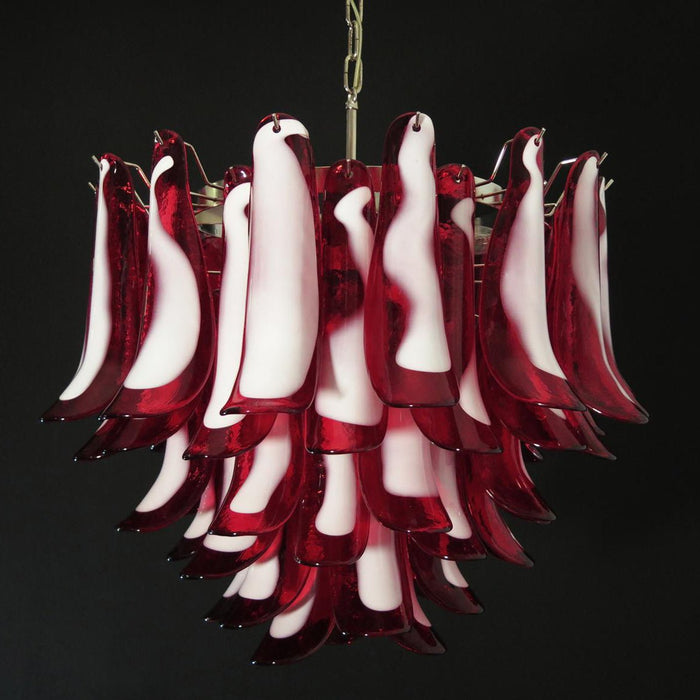Red Glass Petals Chandelier Vakkerlight